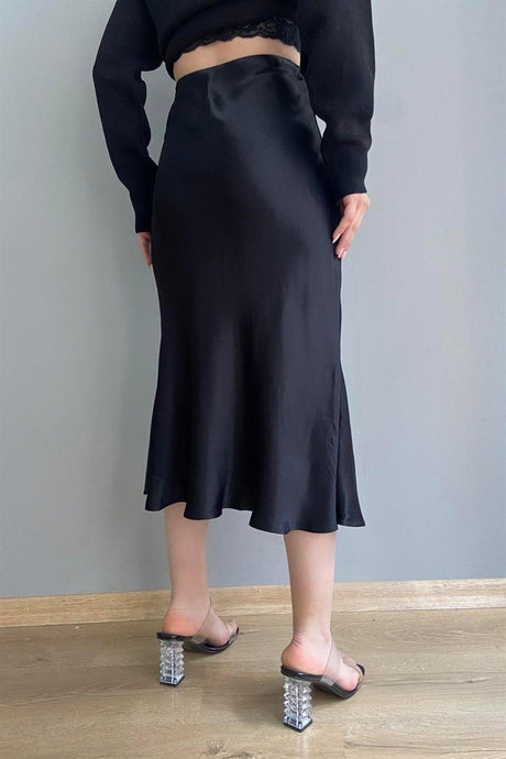 Satin Oblique Skirt - Swordslife