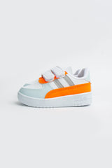 Kids Gray Orange Sneakers Kids Shoes