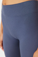 Indigo Seamless/Seamless Ribbed Full Length Sports Tights TWOAW20TA0071 - Swordslife