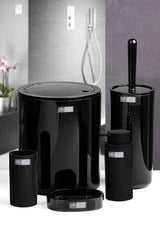 Black Round 5 Pcs Bathroom Set - Swordslife