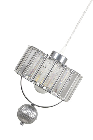 Gallon Single Lux Crystal Chandelier Chrome