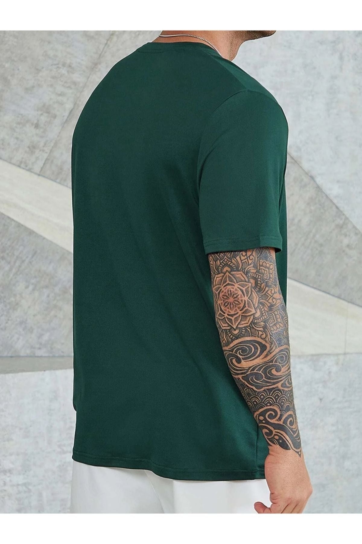 Men's Green Believe Printed Oversize T-shirt