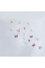 Butterfly Double Duvet Cover Set 200x220 cm White - Swordslife