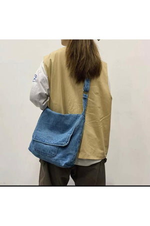 Harajuku Vintage Unisex Denim/Jeans Umhängetasche