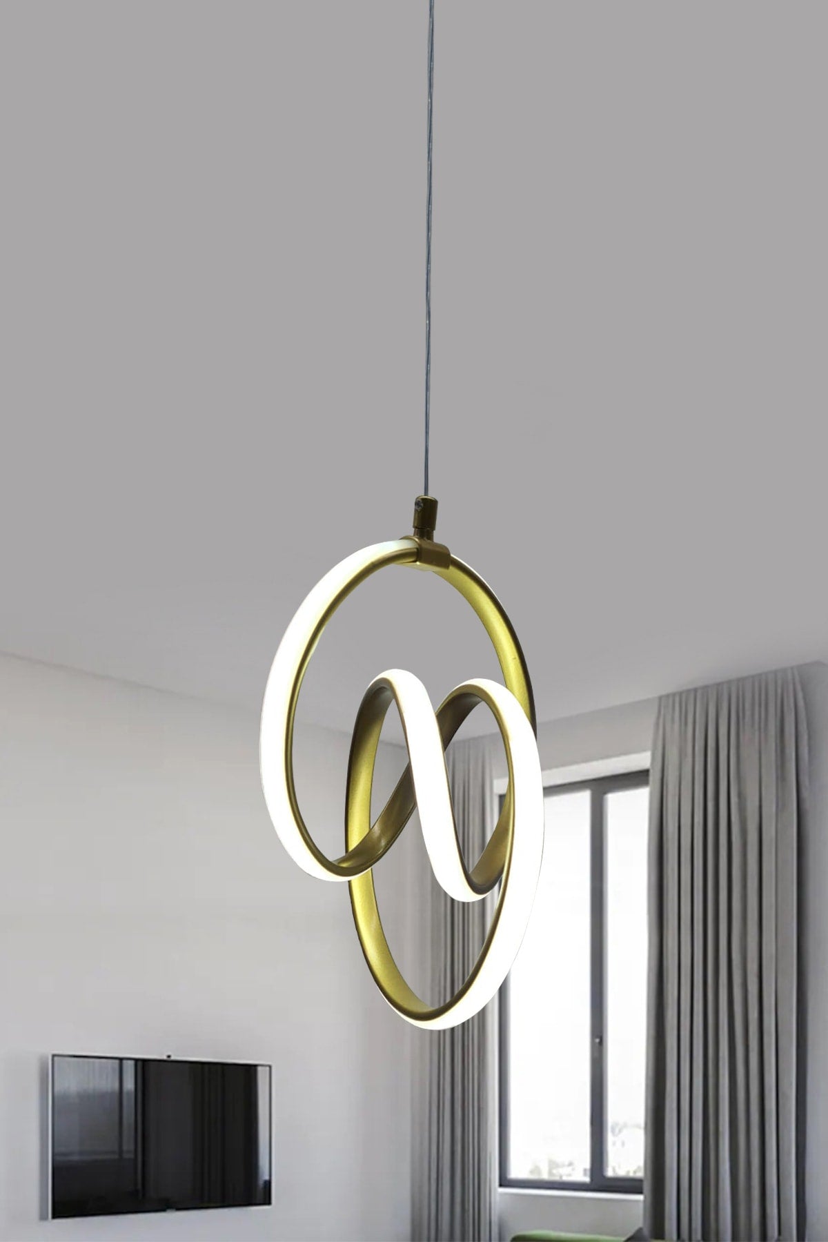Modern Pendant Lamp Gold Case White Light LED Chandelier 1 Year Warranty LED Chandelier