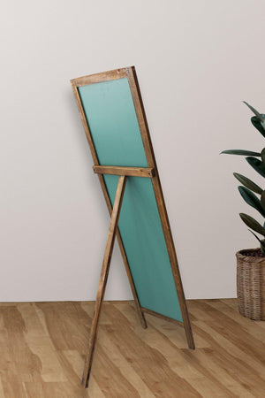 Footed Full Length Mirror Solid Natural Wood 145x40cm Leaf Fairy Led Gift - Swordslife
