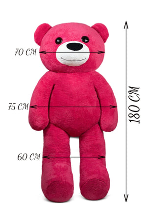 Pandamkee 180 cm großer Teddybär mit Fliege (100 % inländisch)