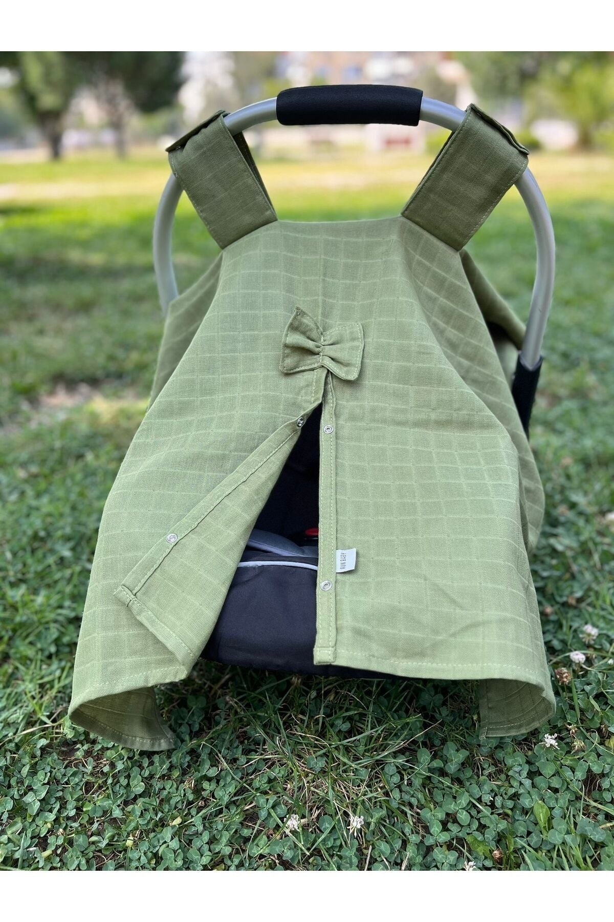 Run Baby Muslin Fabric Pushchair Cover (Green) 75X100Cm