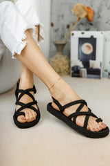 Rope Sandals Black - Swordslife