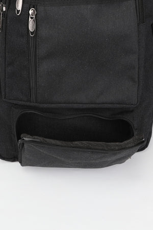17 Zoll Canvas-Tages- und Bergsteigerrucksack mit mehreren Fächern und Laptopfach