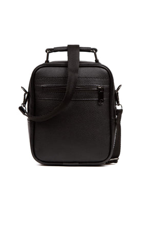 Men'S Leather Hand And Shoulder Bag, Crossbody Bag Daily Use Black Color (Medium Size). With Phone Compartment