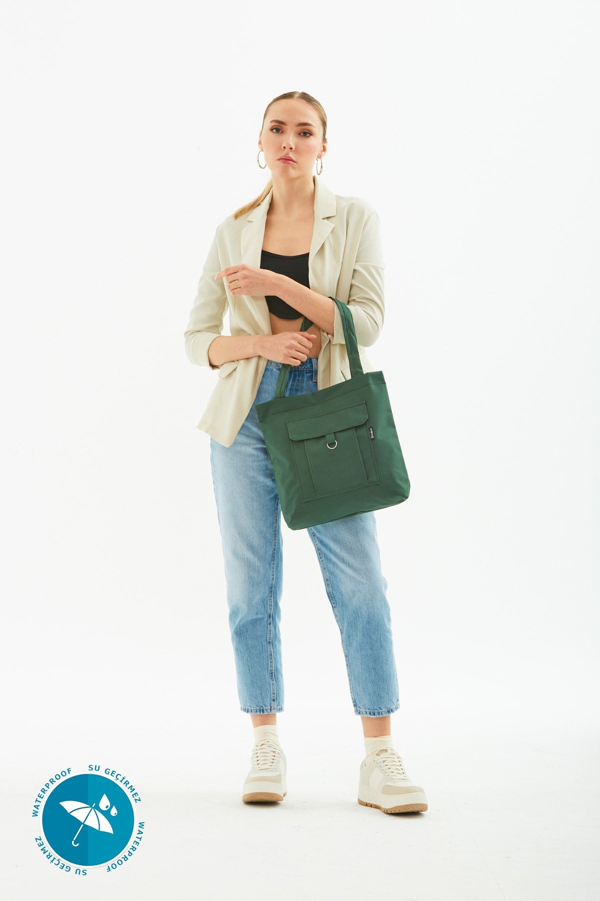 Petrolgreen U7 2-Compartment Large Volume Waterproof Fabric Women'S Sports Daily Arm And Shoulder Bag B:35
