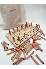 Number Learning Toy With Montessori Sticks, Counting Skill Educational Wooden Material