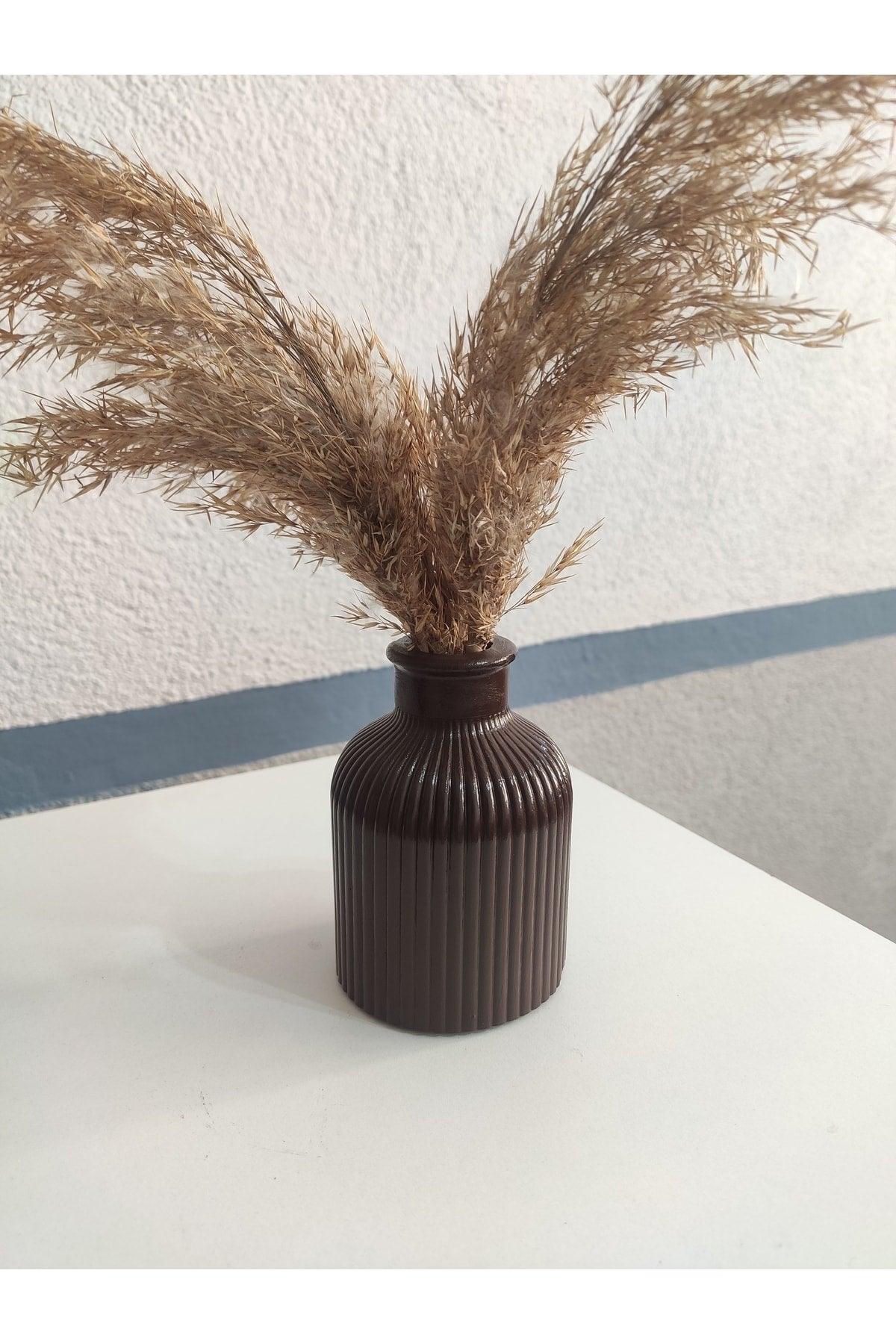 Vase Pampas, Artificial Flower And Dry Flower Vase, Line Pattern Vase - Swordslife