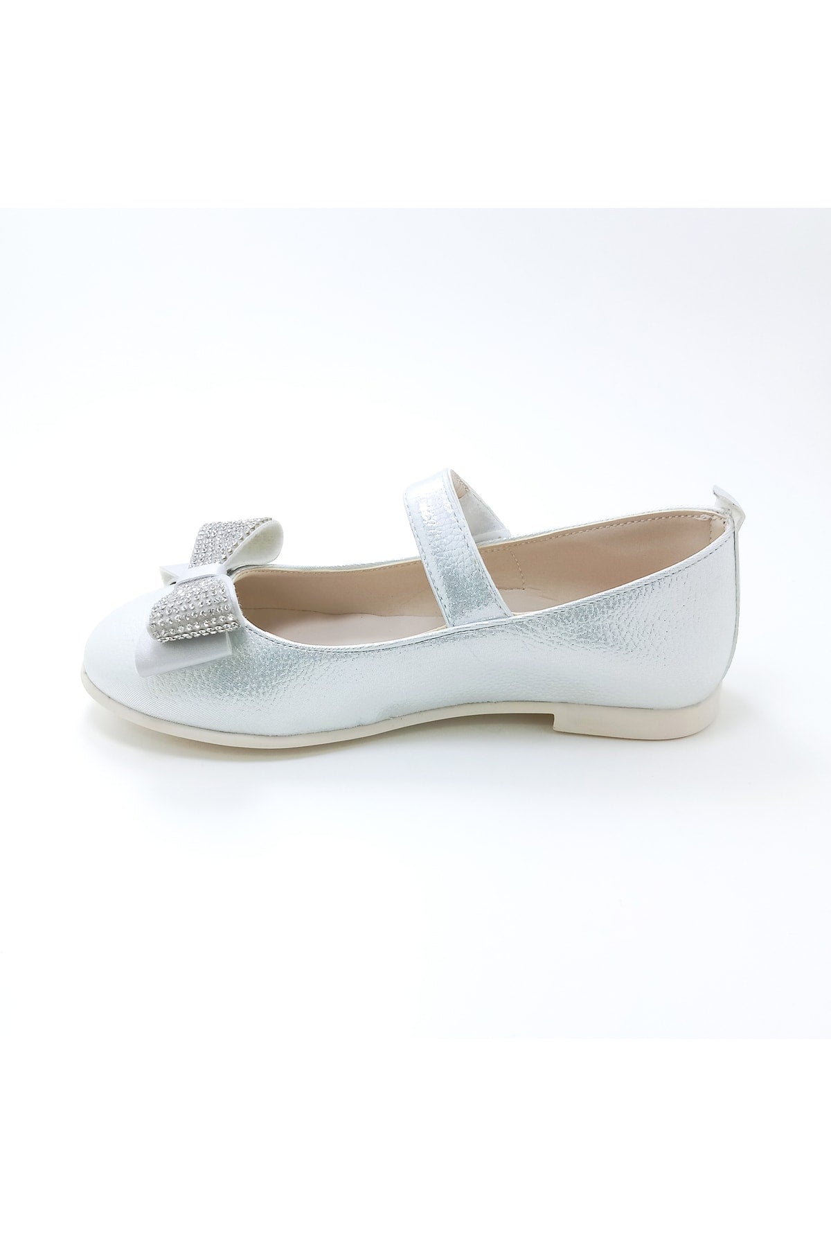 Girl'S Stone Bow Orthopedic Flats