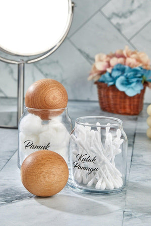 2 Pairs of Glass Ball Covered Ear Chop & Cotton 300 ml - Swordslife