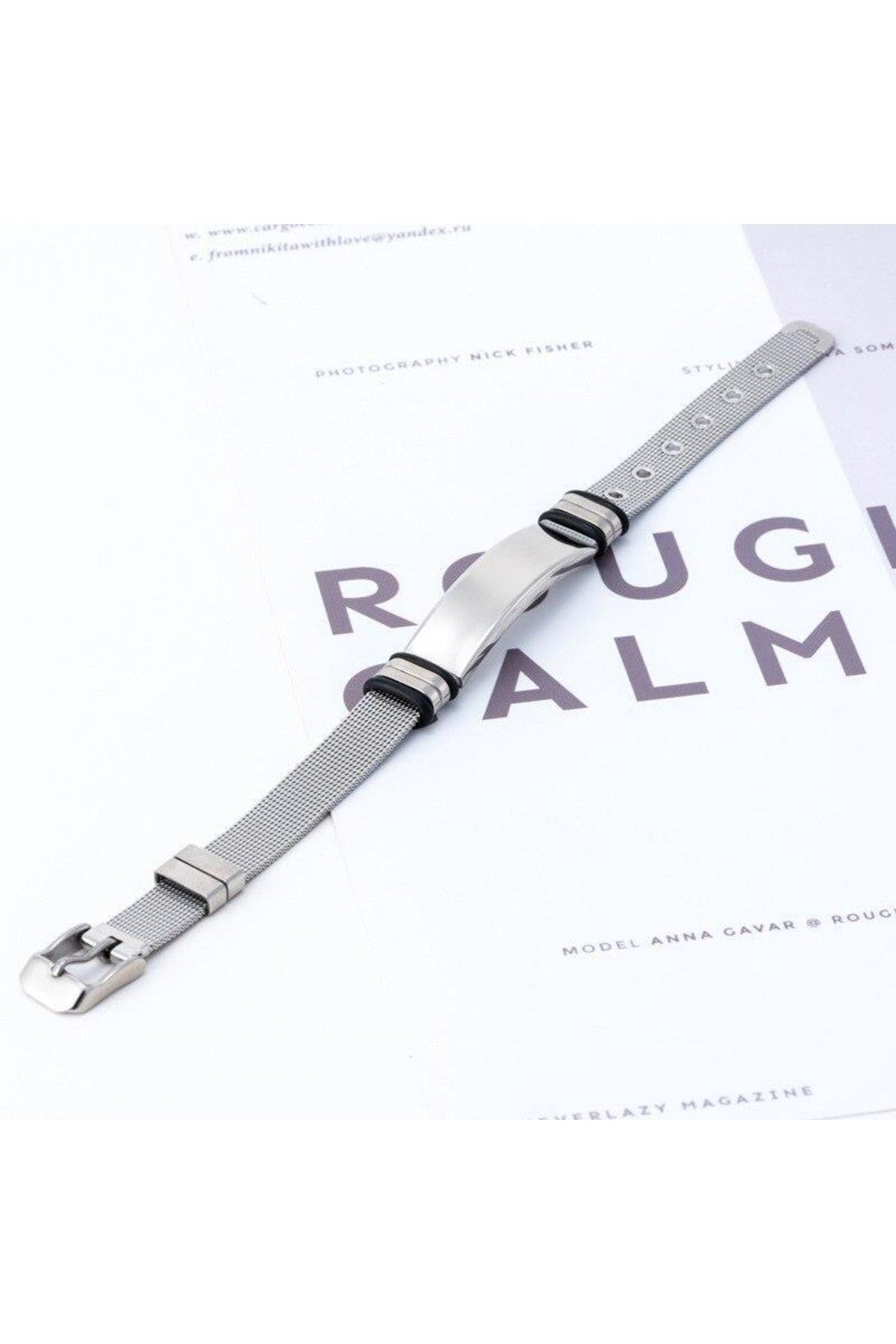 Personalized Name Mesh Belt Cord Steel Men'S Bracelet Scb13