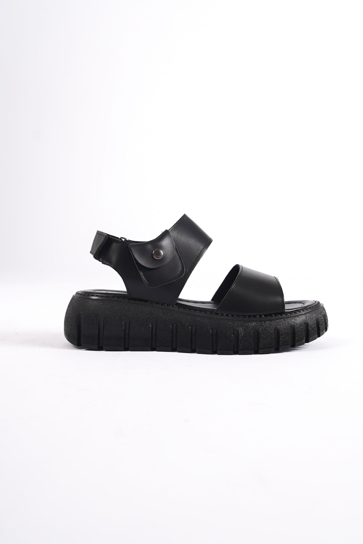 735-s Black Gladiator Platform Sandals