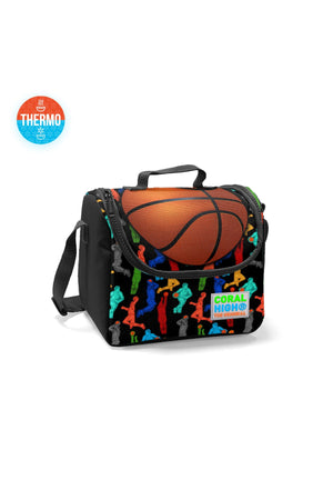 Kids Four Compartment Basketball Patterned 3-Piece School Bag Set