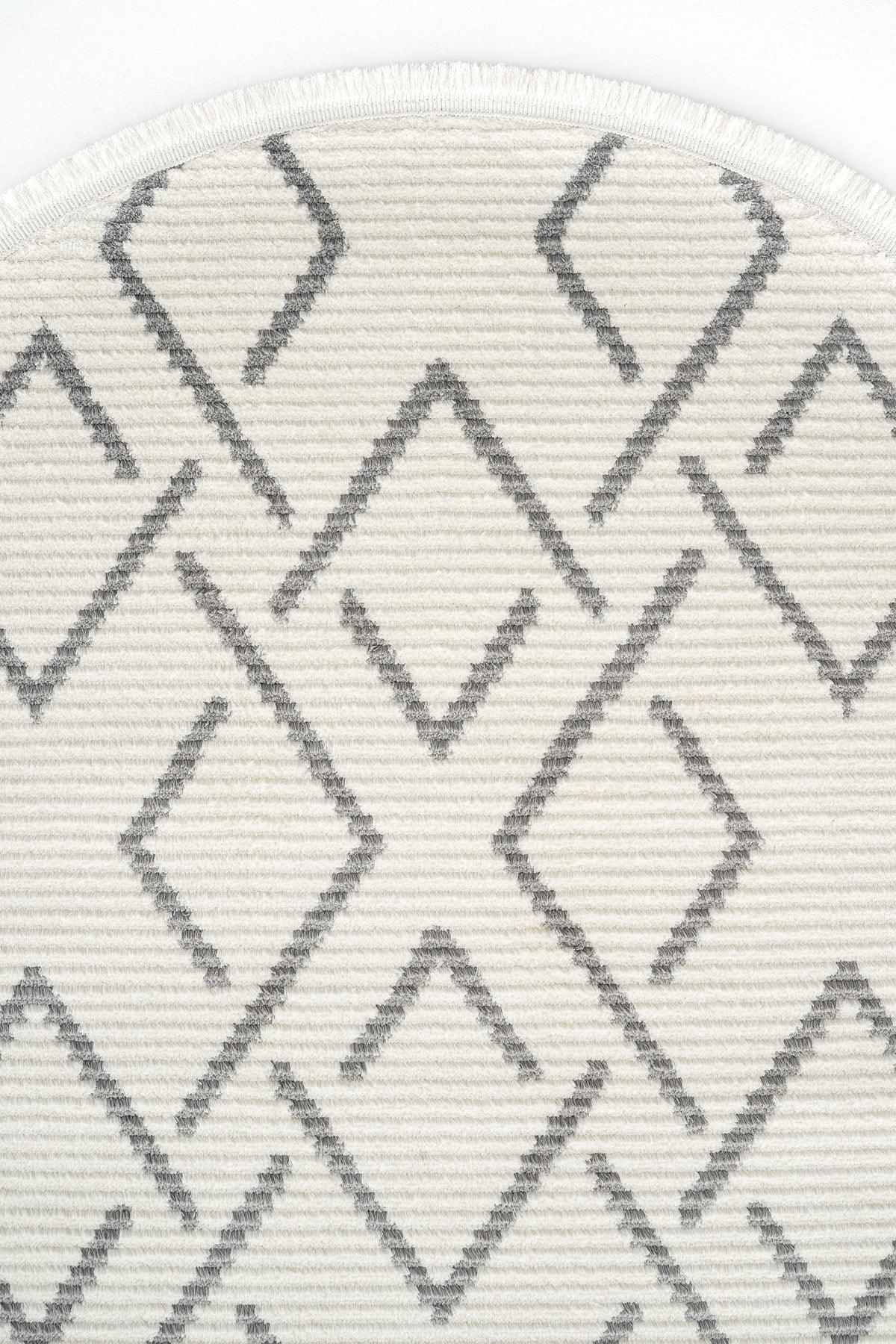 Vetrina 3609 Cream Soft Texture Carpet Rug Living Room Kitchen Hallway Cut Runner Round Machine Rug - Swordslife