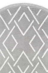 Vetrina 3605 Gray Soft Texture Carpet Rug Living Room Kitchen Hallway Cut Runner Round Machine Rug - Swordslife