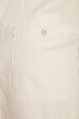 Stone Balloon Back Sleeve Long Pocket Detailed Basic Woven Shirt TCTSS21GO0976 - Swordslife