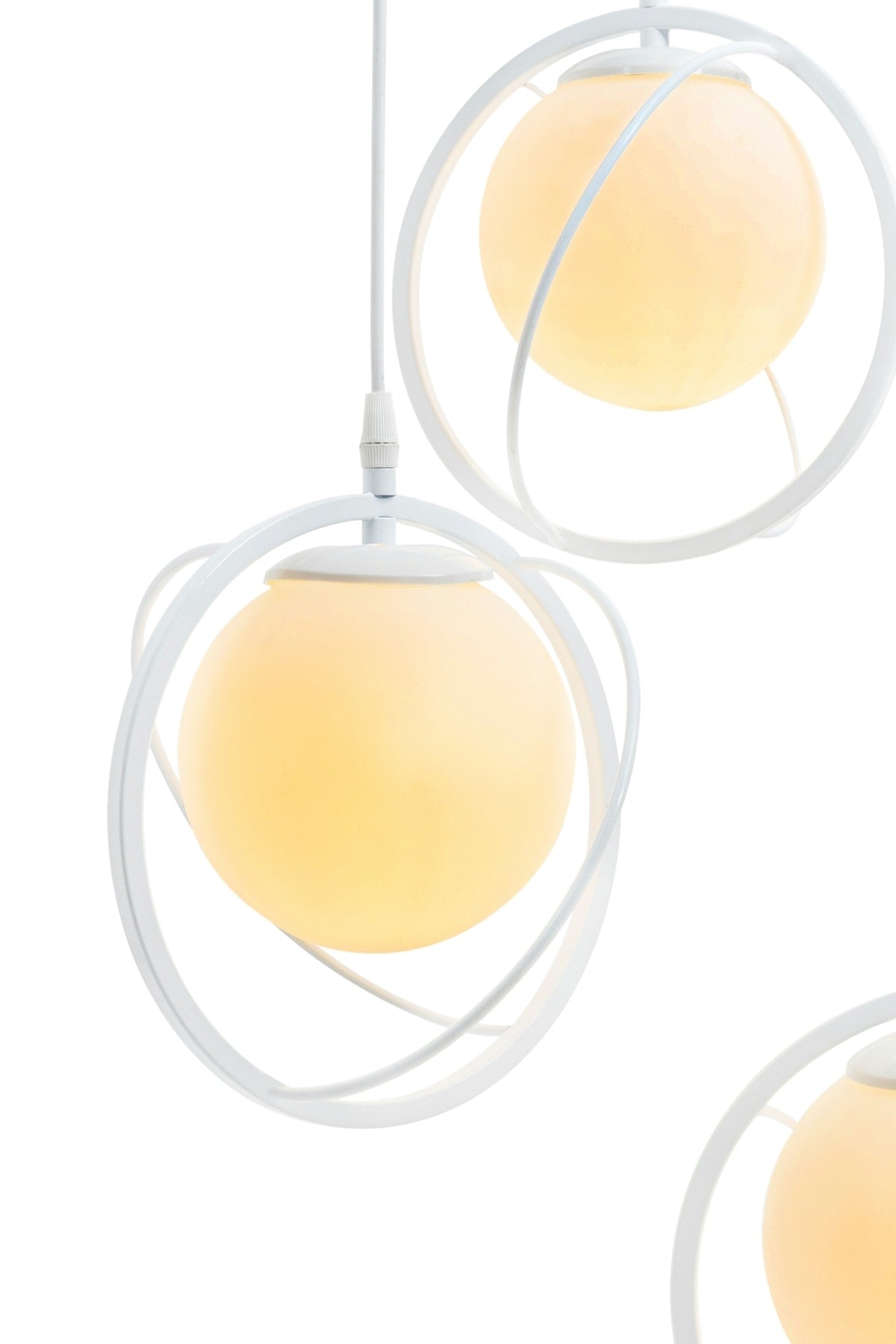 World 3 Piece Tray. White Chandelier With Glop White Color Glass. Living Room, Kitchen, Teenager, Room, Bedroom, Store