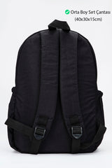 Dark Black Crinkle Nemobags Unisex Waterproof Black Clinker Backpack Laptop School Bag