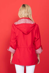 Women's Red Hooded Seasonal Coat - Swordslife