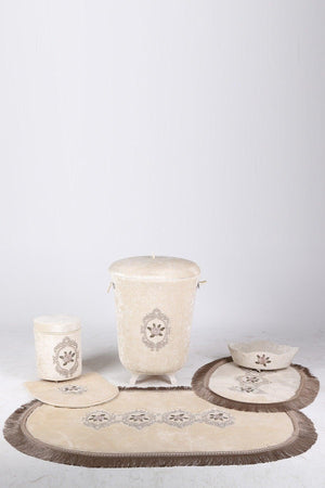 Brown Mink 6 Pcs Bathroom Set - Swordslife