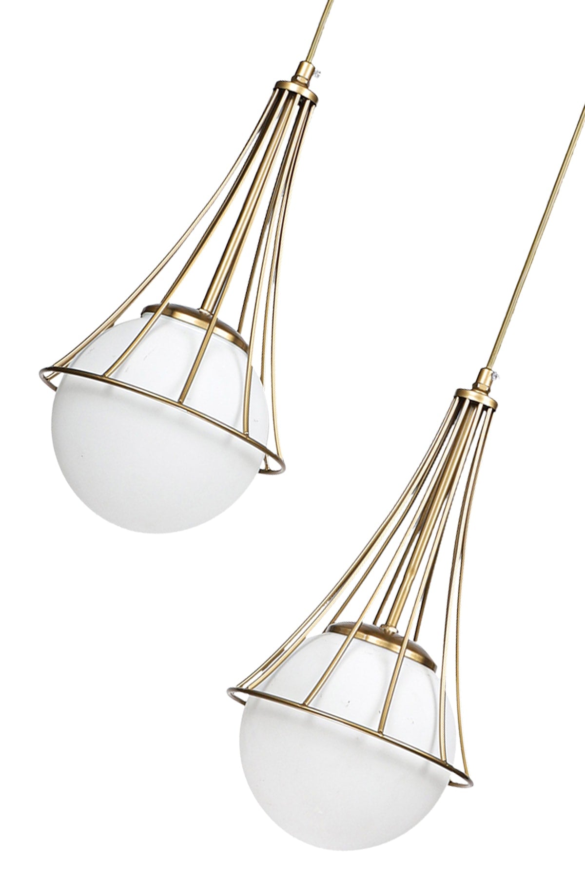 Lapis 2Nd Antique-White Glop Glass Chandelier