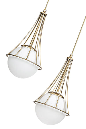 Lapis 2Nd Antique-White Glop Glass Chandelier