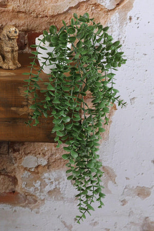 Artificial Flower White Pot Green Eucalyptus Pendant Lamp 45 Cm - Swordslife