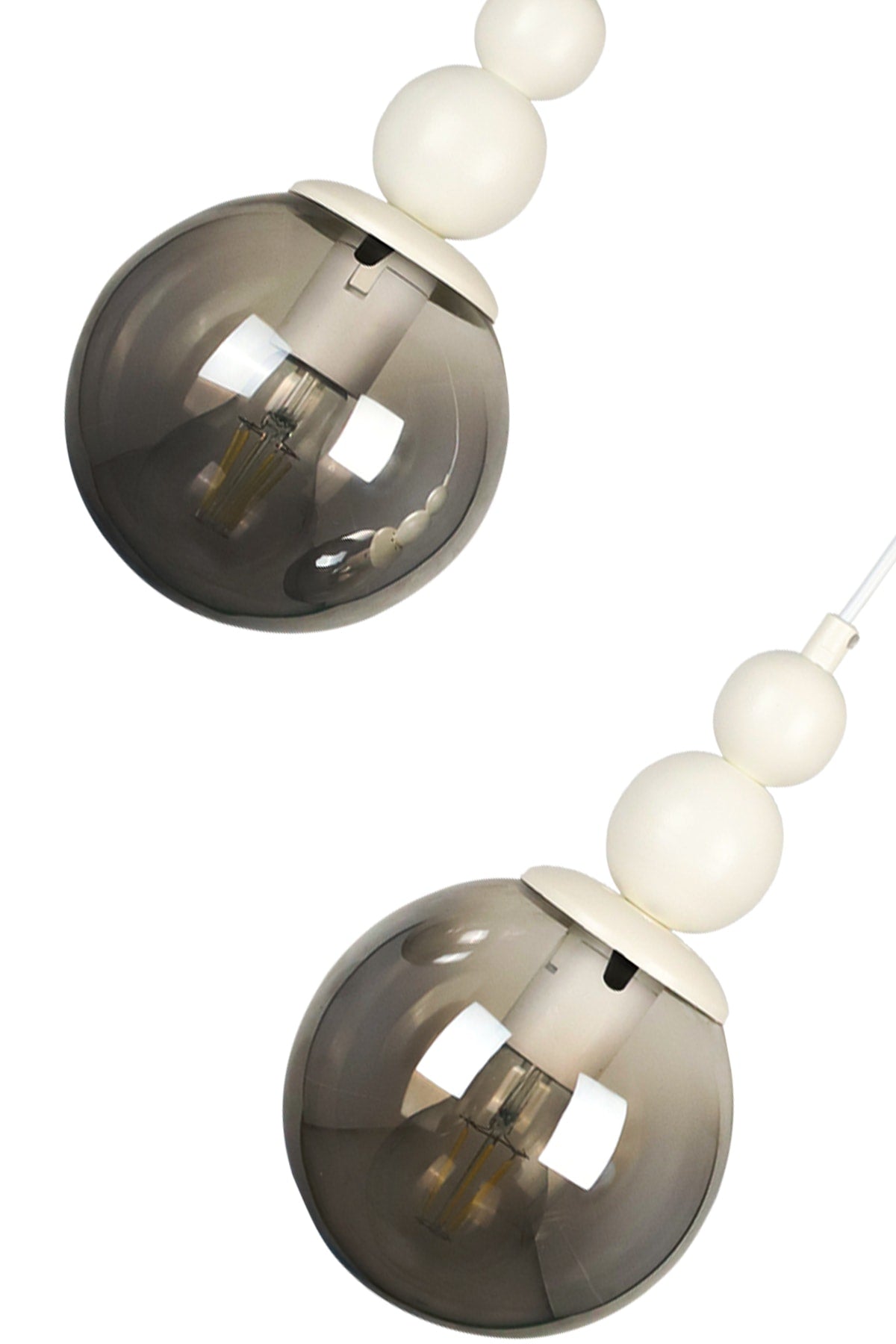 Infinite 2Nd Chandelier White Smoked Glass