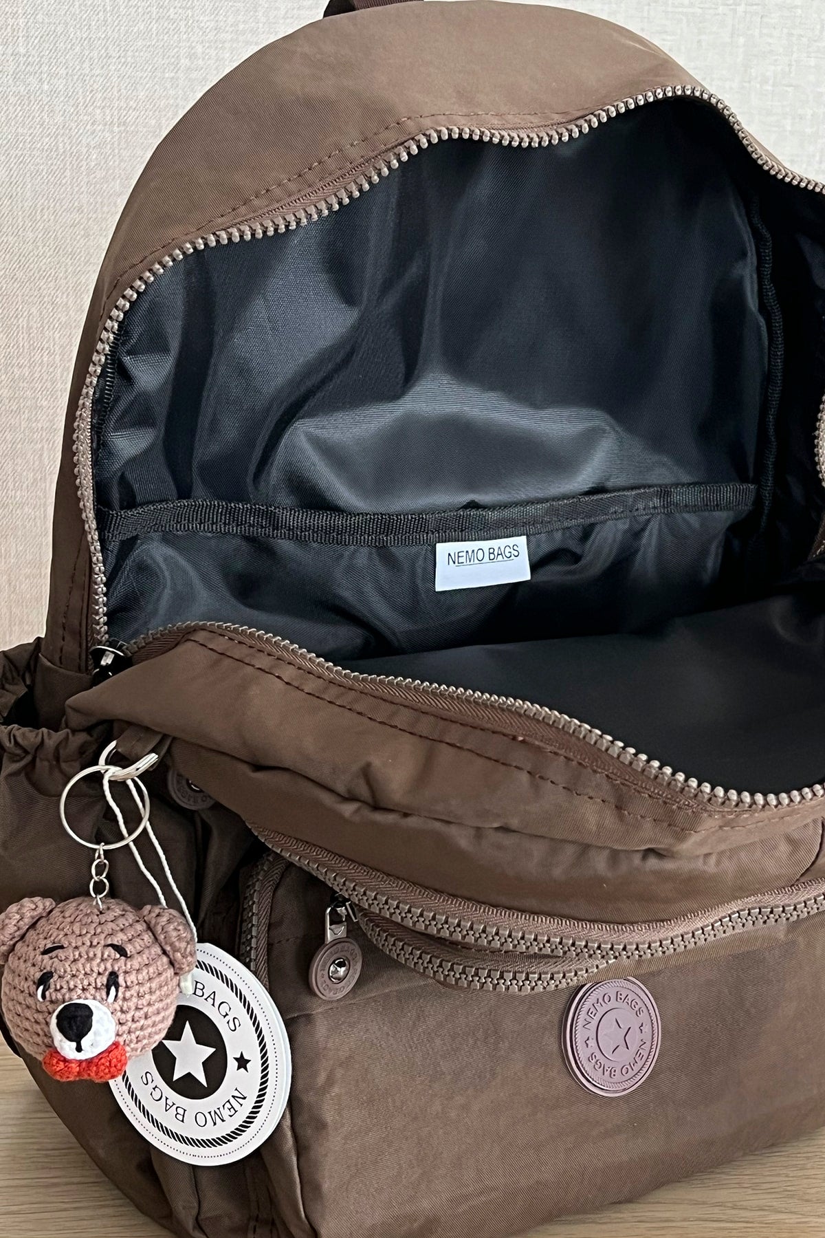 Dark Mink Backpack School Bag 14 Inch Laptop Bag Nemobags Travel Bag 18 Lt 40x30x15cm