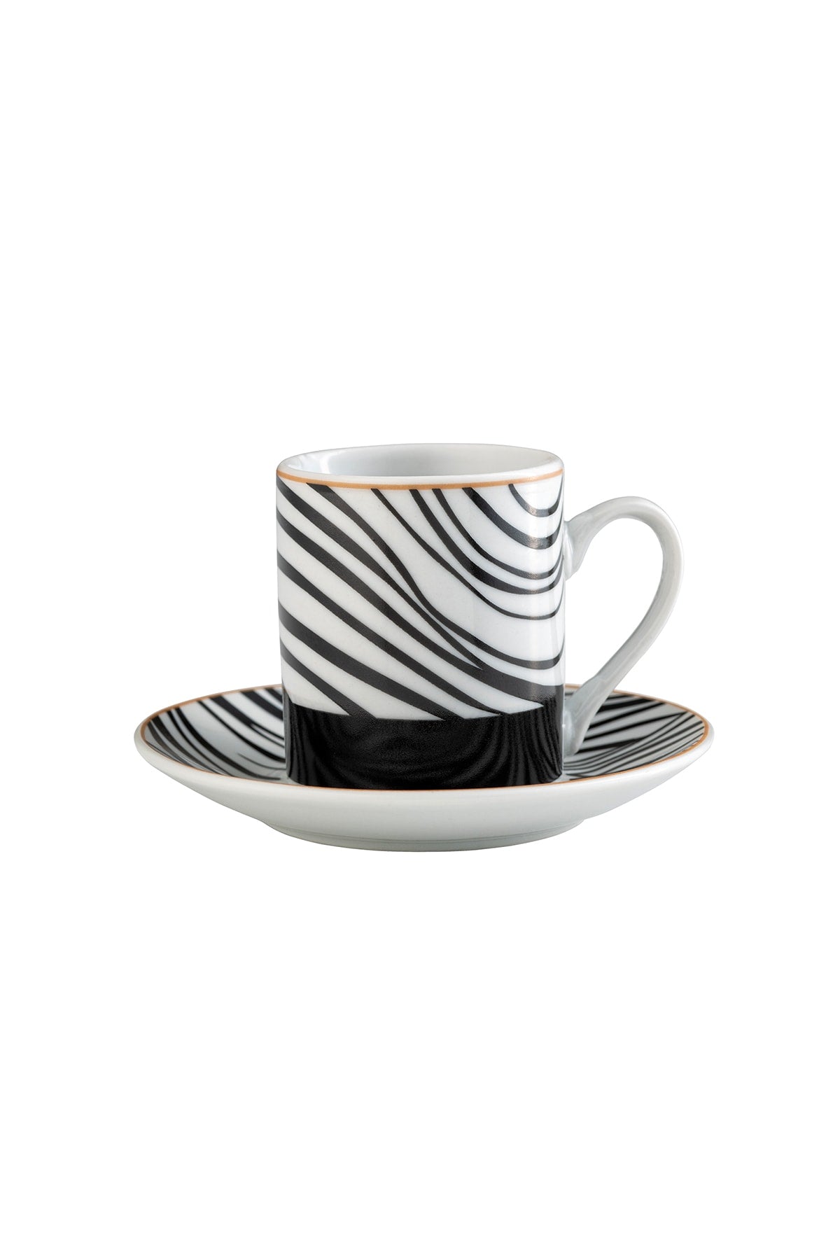Black Nera Set Of 6 Coffee Cups 90 Ml
