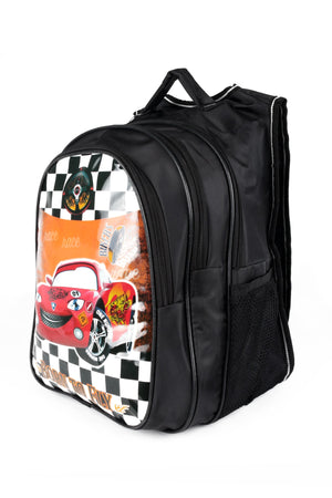 Rucksack-Set Mittelschule Grundschule 3 Taschen gepolstert Auto Schwarz