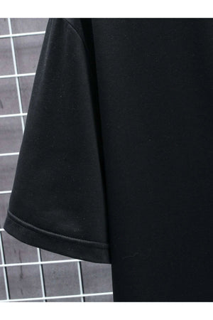 Men'S Black Believe Printed Oversize T-Shirt