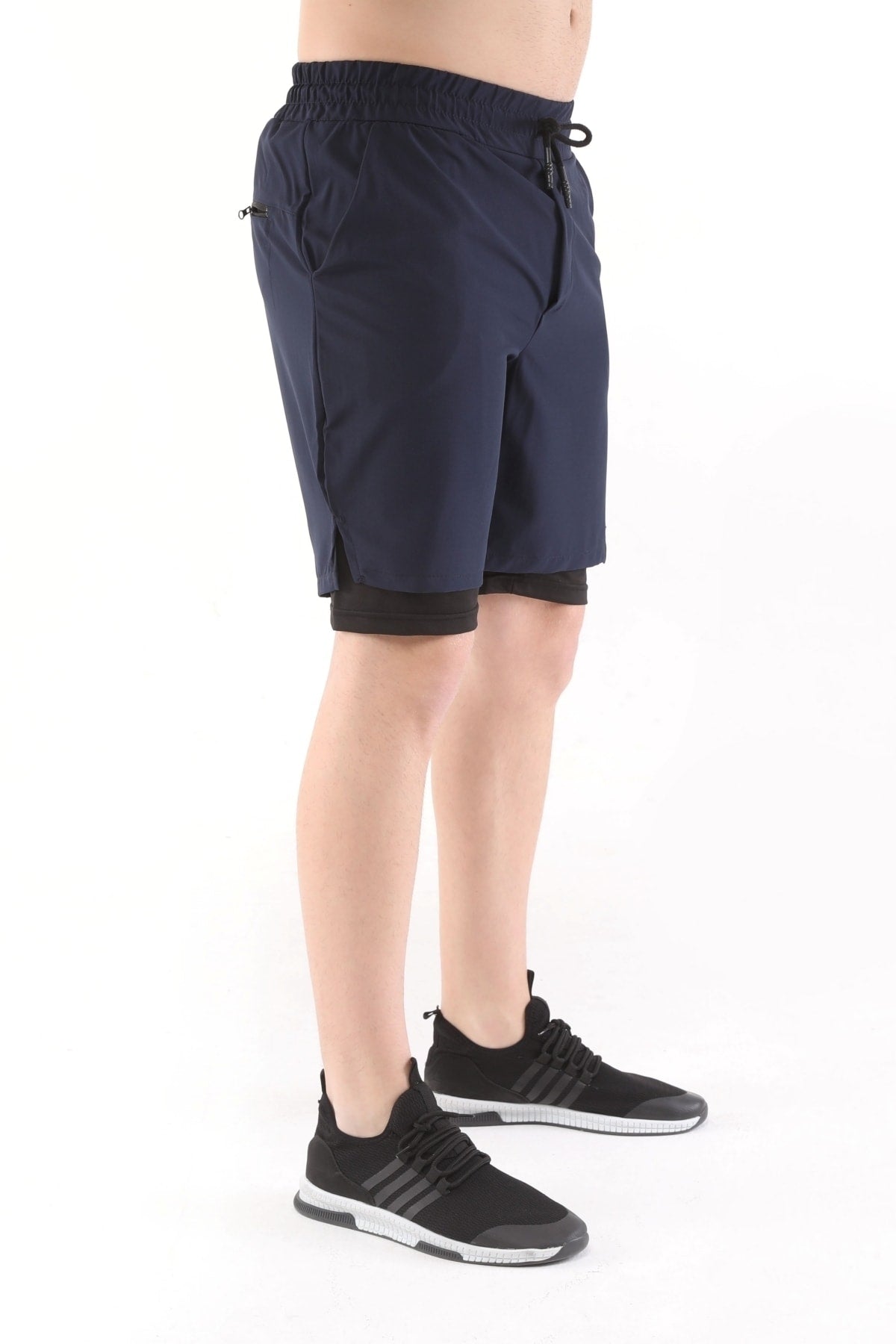 Herren Laufhose Schnelltrocknend Micropoly Training Turf Fitness Kurze Strumpfhosen Outdoor Shorts