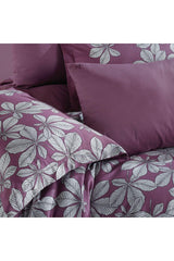 Marronier Pink Cotton-Satin Double Bed Sheet and Pillowcase Duvet Cover Set - Swordslife
