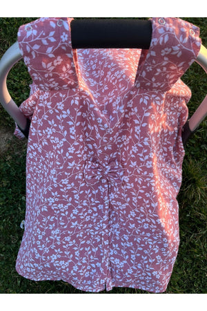 Run Baby Muslin Fabric Push-Up Stroller Cover (Pink Flower) 75X100Cm