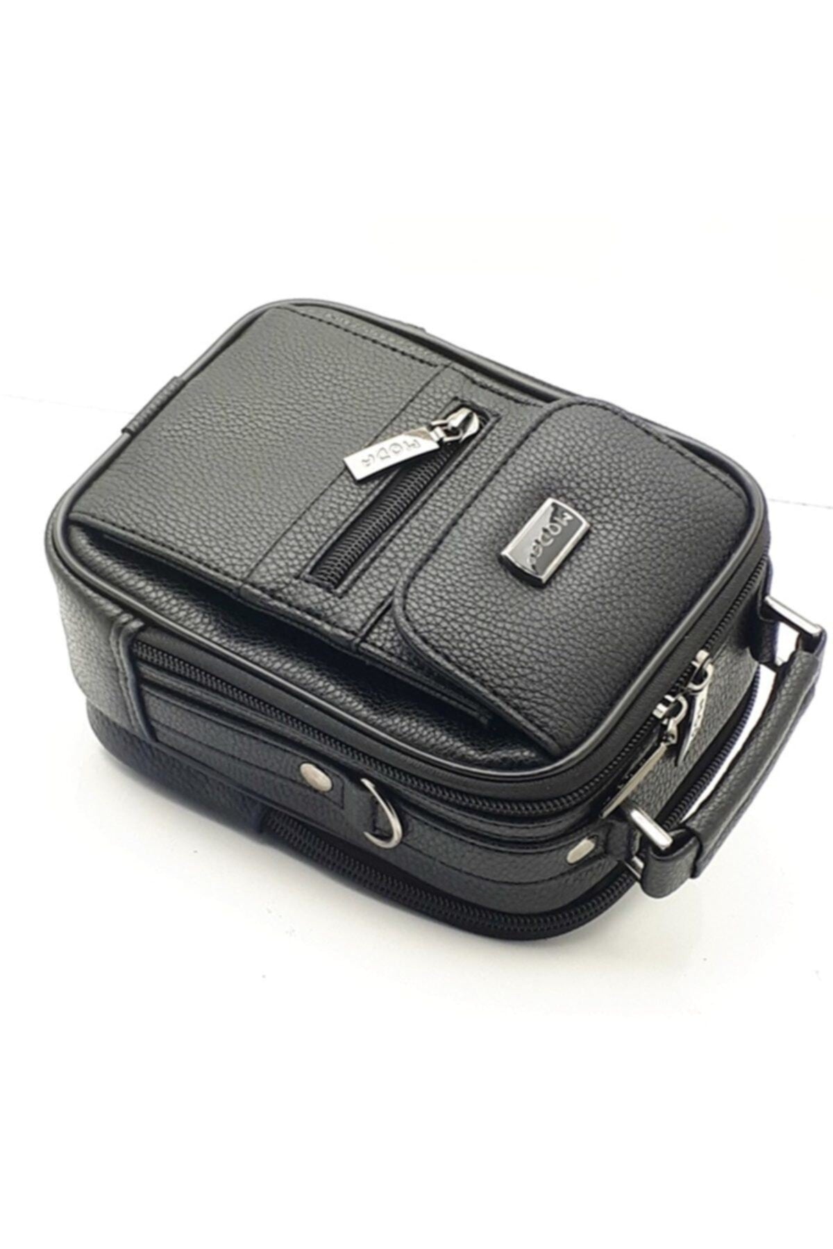 Men'S Steel Case Hand And Shoulder Bag Medium Size With Phone Compartment
