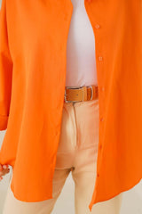 Oversize Basic Shirt Orange - Swordslife
