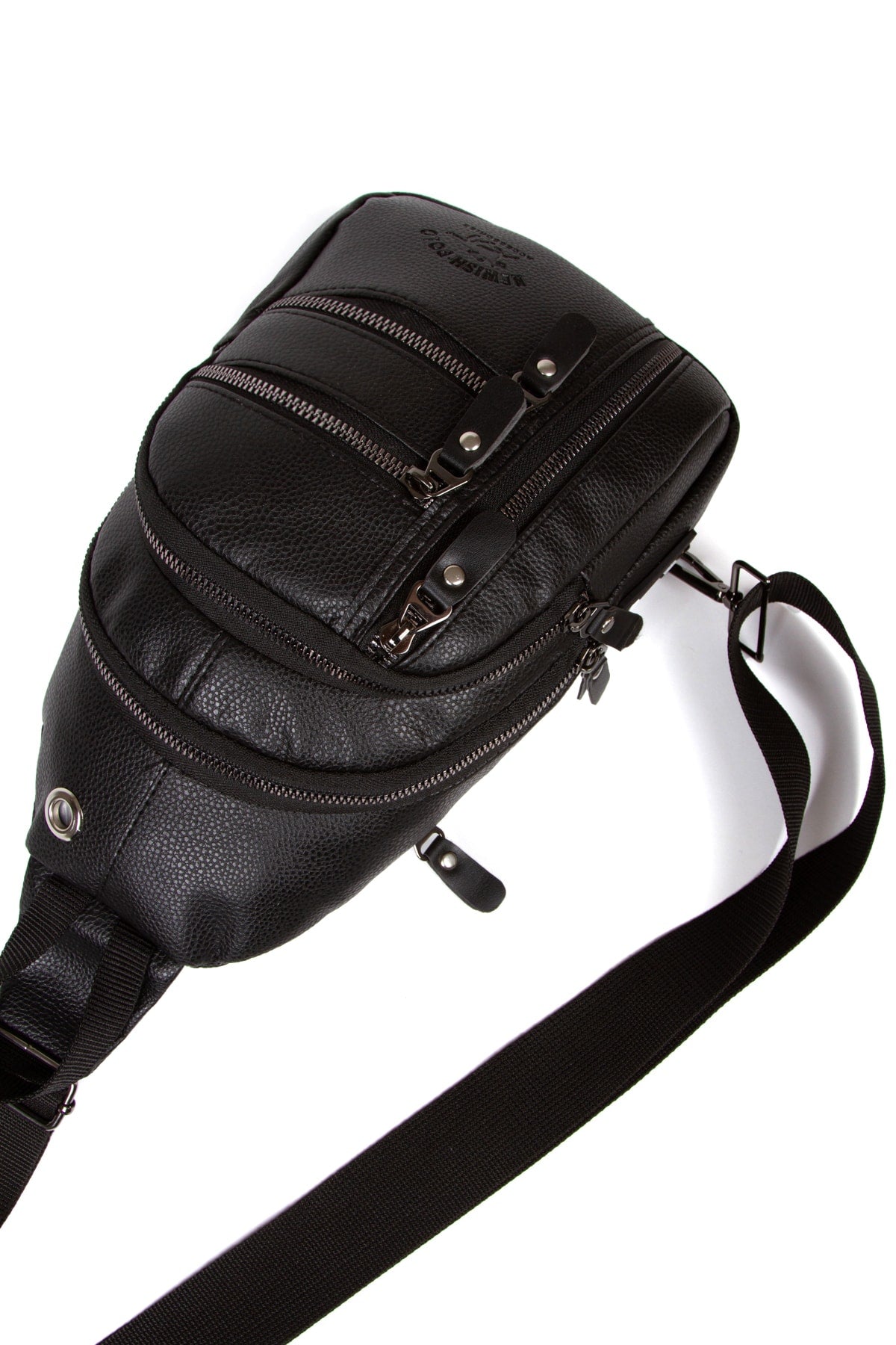 Black Unisex Cross Adjustable Strap Shoulder Bag Lt-3745