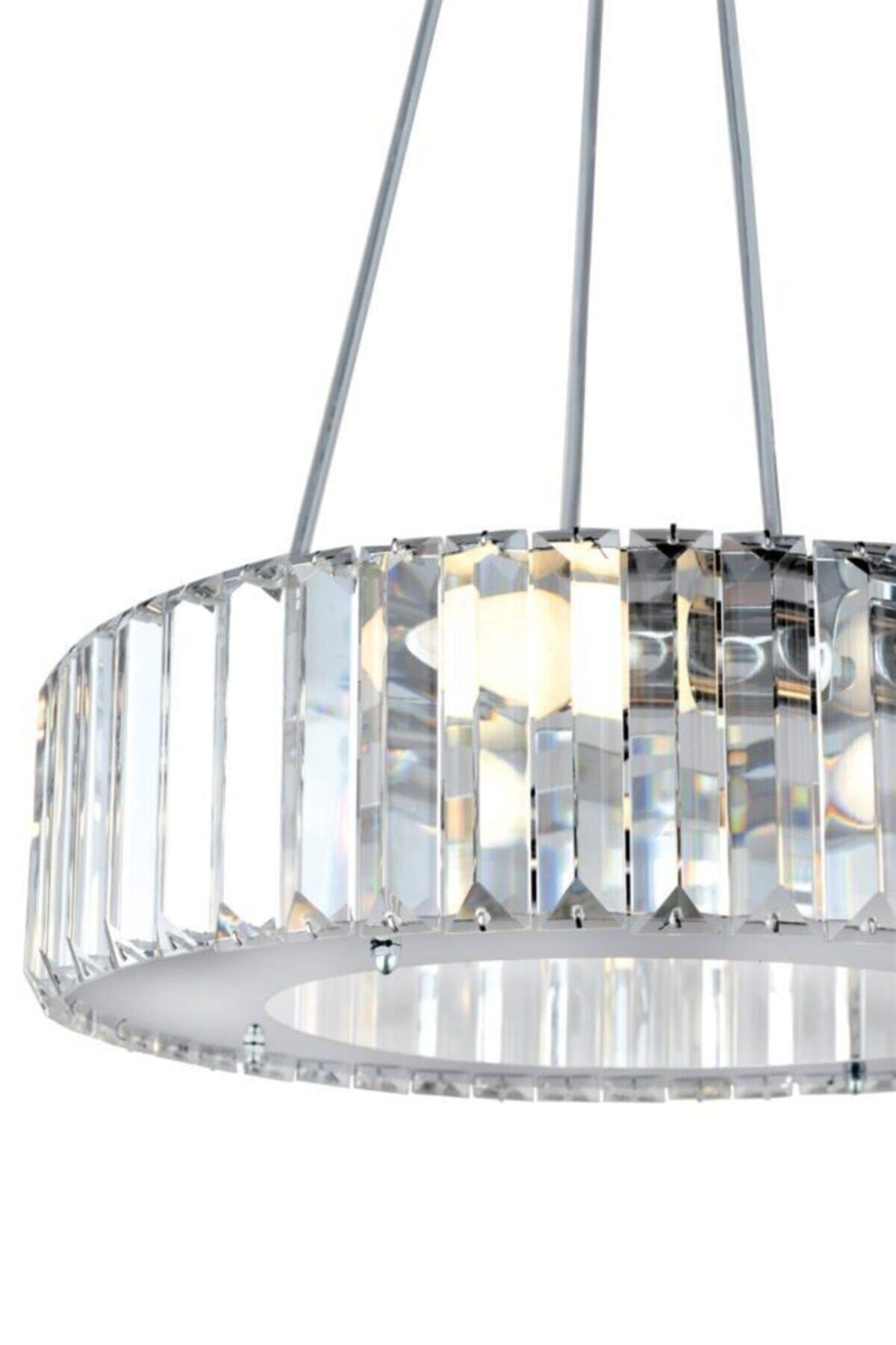Luxus Diamant 47 cm Chrom Kronleuchter