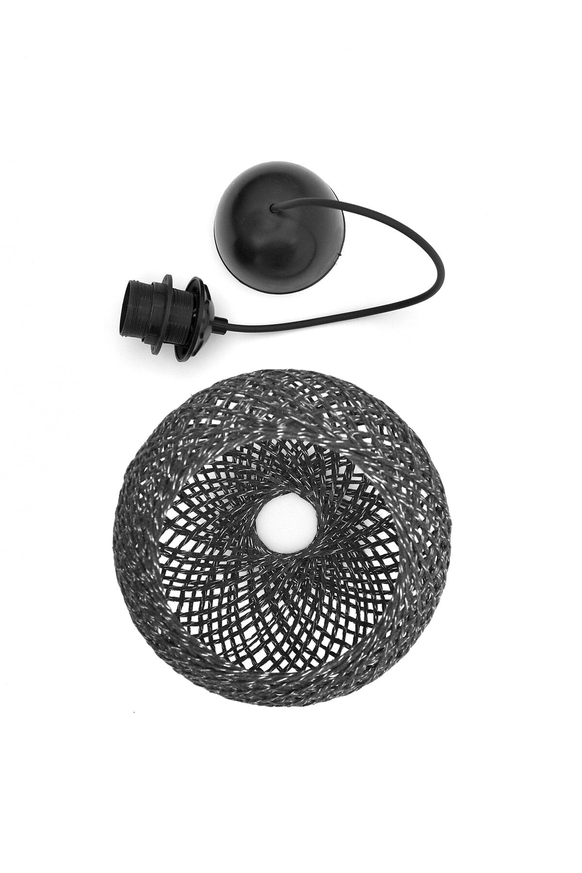 Balle Black Pendant Lamp Ball Chandelier (Black Hanger Set)