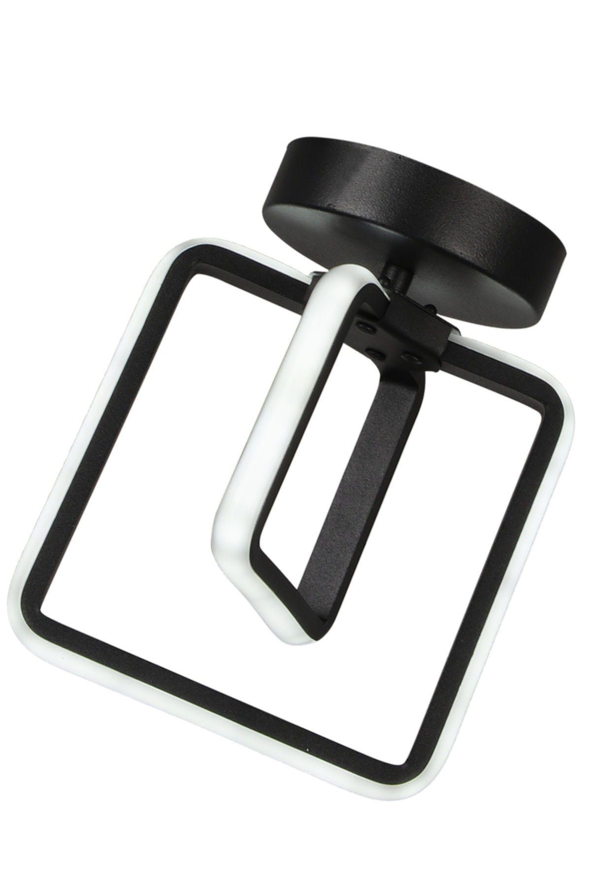 Spacious 3 Color Led Ceiling Mount Single Chandelier Black