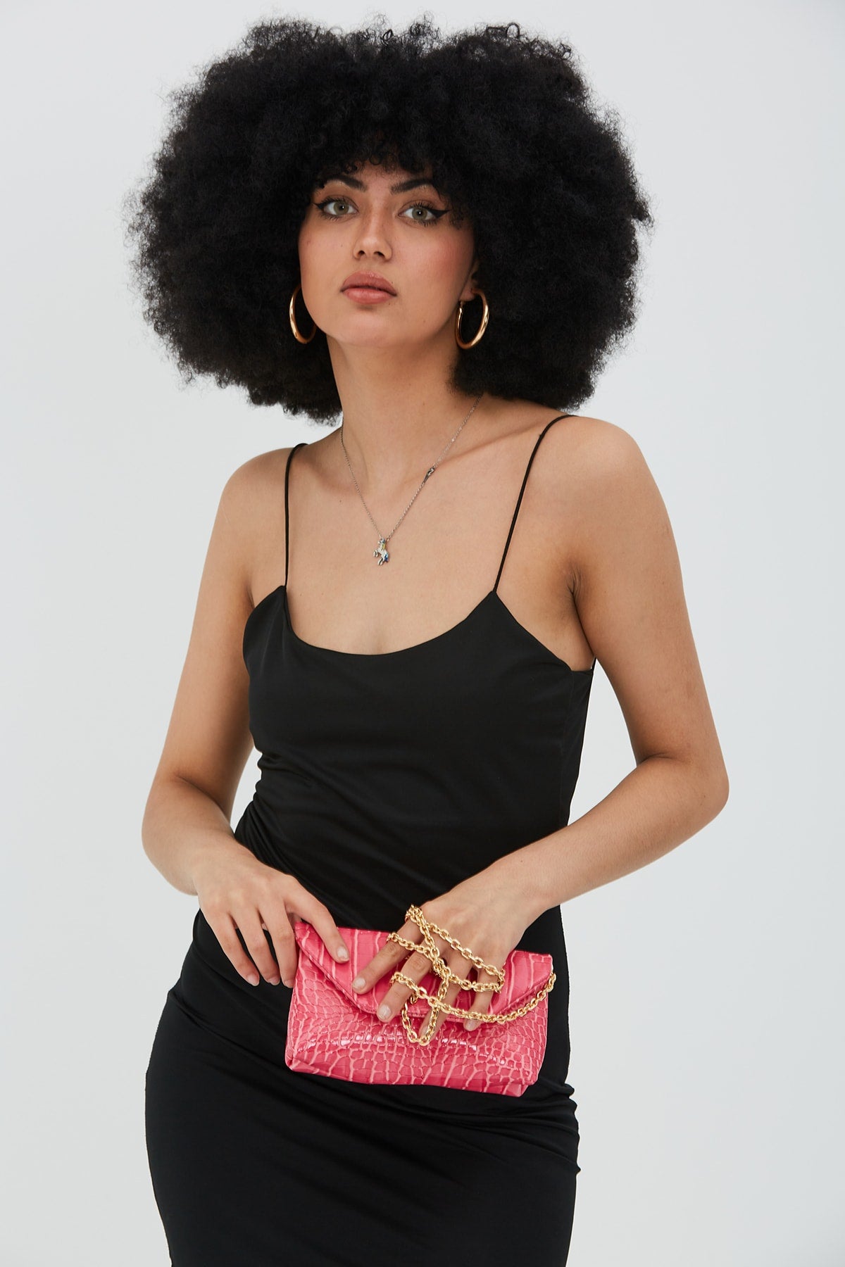 Long Strap Crochet Clucth Jake Women'S Crossbody Bag Fuchsia