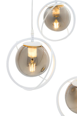 World 3 Piece Tray. Glop White Chandelier With Smoked Glass. Living Room, Kitchen, Teenager, Room, Bedroom, Store