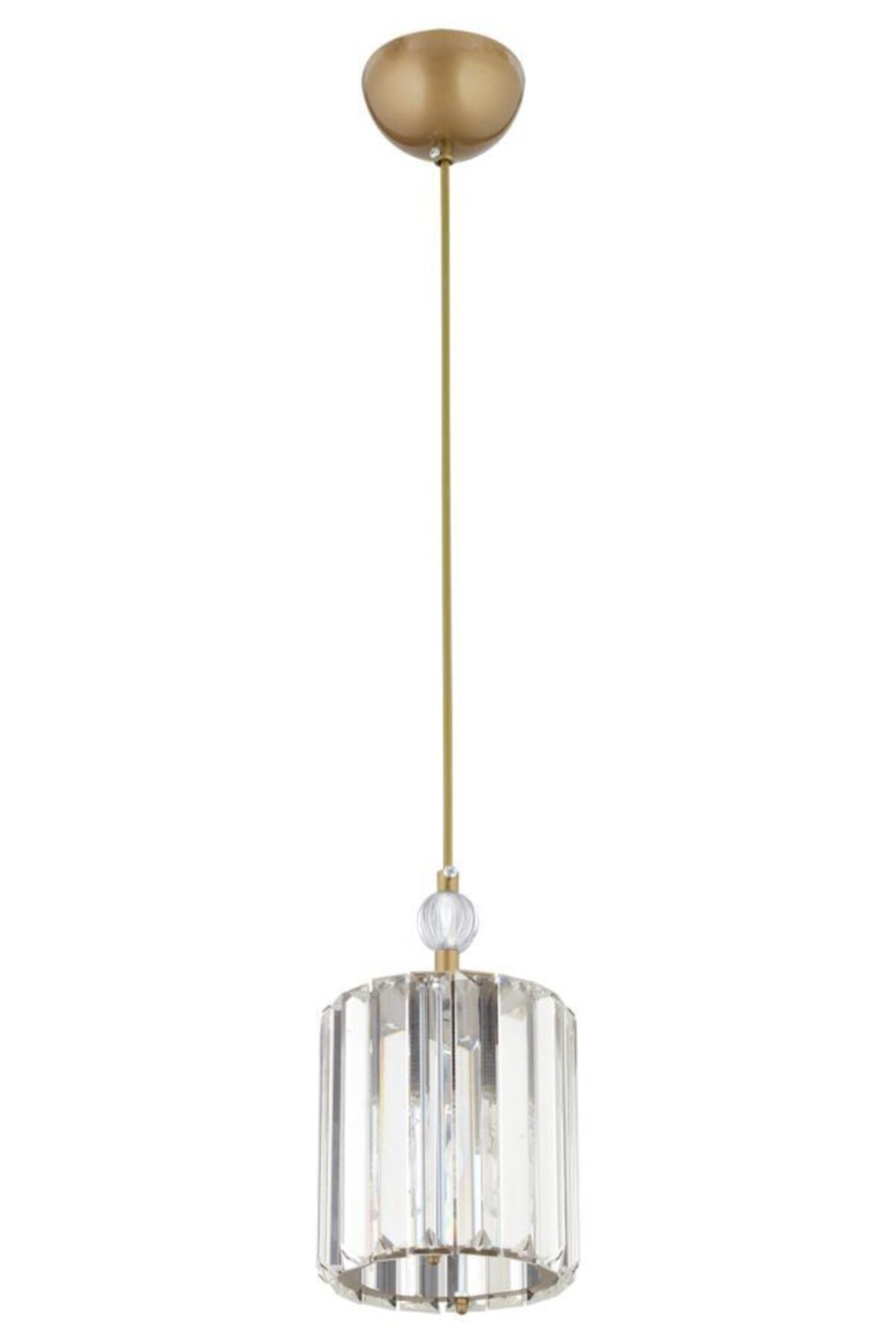 Dolunay Single Tumbled Stone Y-15 Crystal Stone Plumbing Chandelier